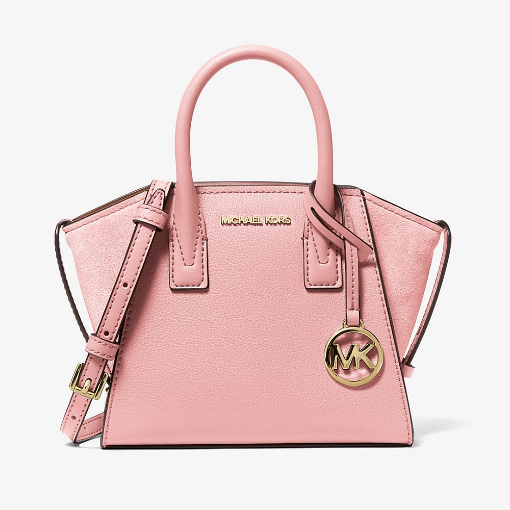 Michael Kors Avril XS Satchel Powder Blush Leather Suede NWT Crossbody